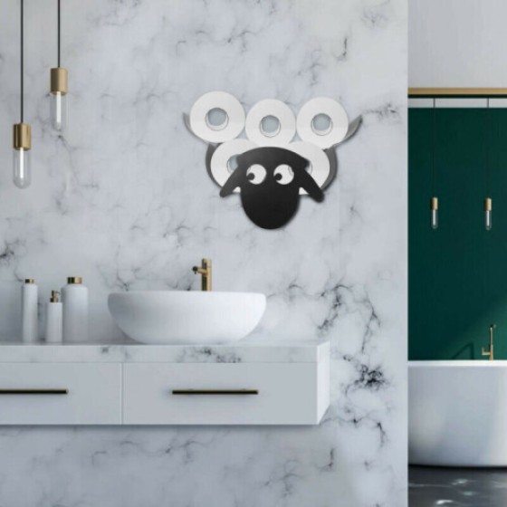 羊スタイル トイレットペーパー ロール 壁掛け式 メタル ストレージ